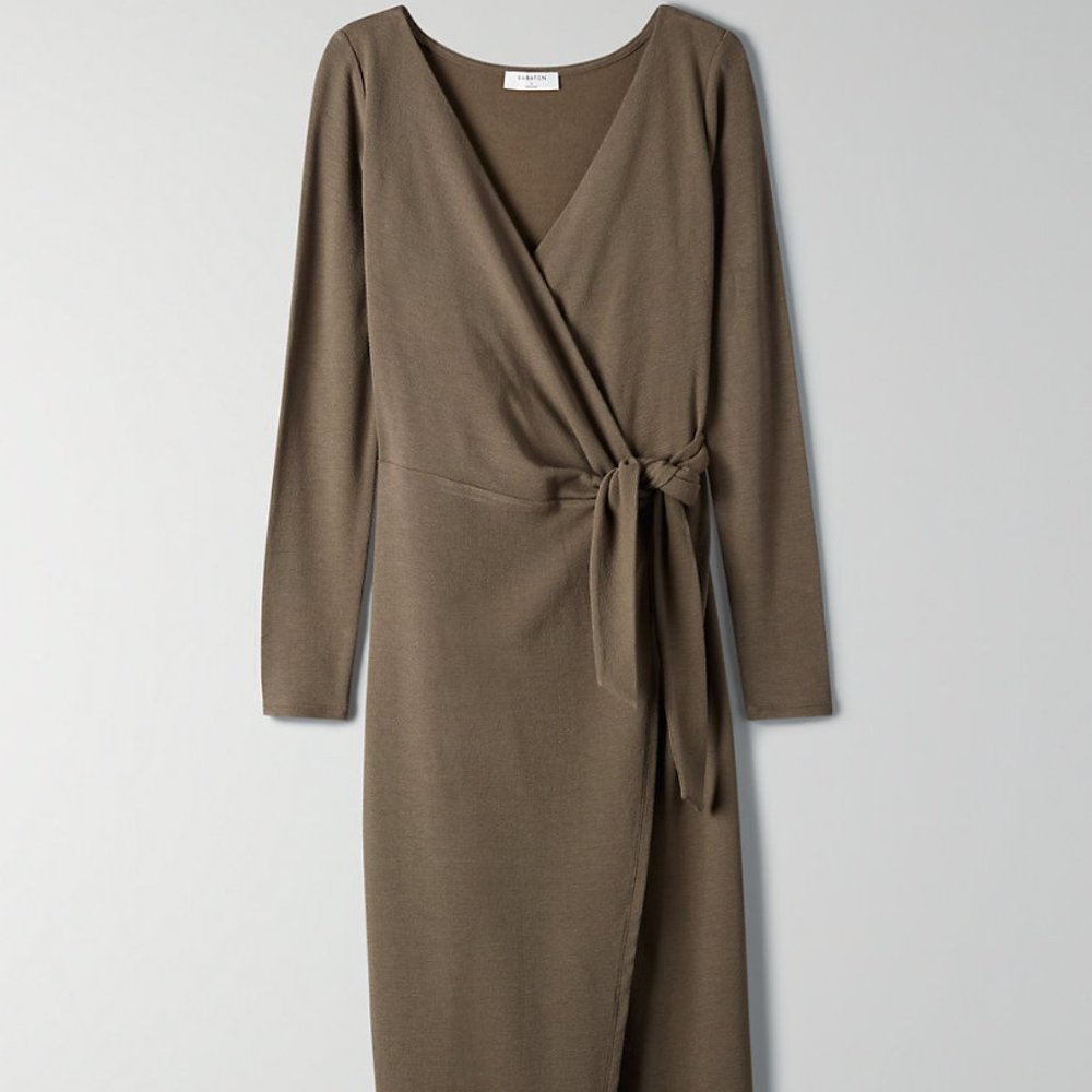 Aritzia Babaton Gaudi Dress (XS) Bark Brown, NWT